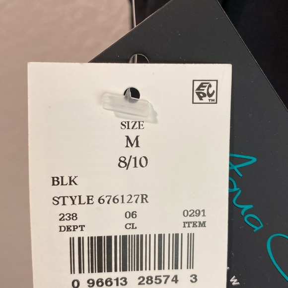 Aqua Green Women's Standard Keyhole Blouson Romper, Black Swim Romper size M - Picture 9 of 16